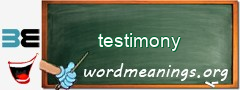 WordMeaning blackboard for testimony